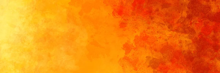 Red orange and yellow background, watercolor painted texture grunge, abstract hot sunrise or burning fire colors illustration, colorful banner or website header design © Arlenta Apostrophe