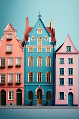Obraz premium minimaliste façade colors