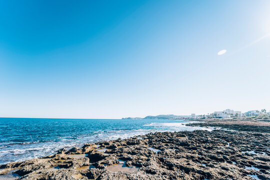 Rocky beach of Xabia Alicante, Spain