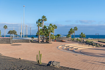 Square Plaza Las Naciones on the island Lanzarote, Spain