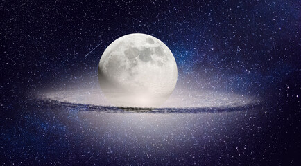 Fototapeta na wymiar lua brilhante imersão