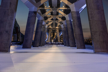 Under the bridge in Montreal