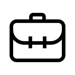 Portfolio icon line isolated on white background. Black flat thin icon on modern outline style. Linear symbol and editable stroke. Simple and pixel perfect stroke vector illustration.