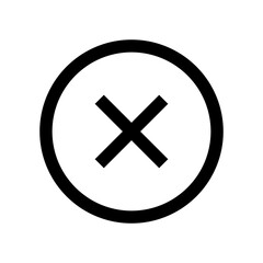 Access blocking icon line isolated on white background. Black flat thin icon on modern outline style. Linear symbol and editable stroke. Simple and pixel perfect stroke vector illustration.