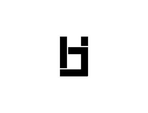 H J modern style initial monogram logo