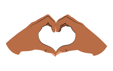 Coraz&oacute;n. Manos formando un coraz&oacute;n con los dedos. PNG