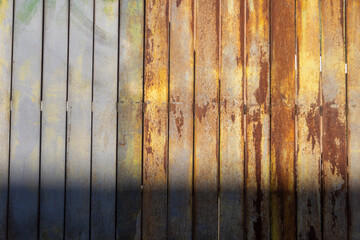 Metal rusty yellow-brown steel composite plates