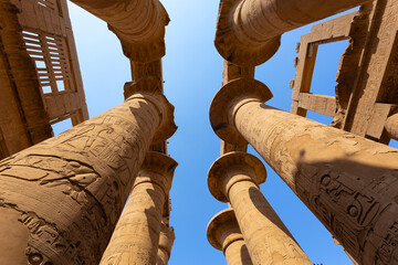 ruins of the largest temple complex of Ancient Egypt - Karnak Temple.