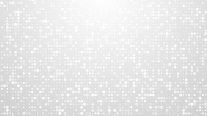 Dot white gray pattern gradient texture background. Abstract  technology big data digital background. 3d rendering.