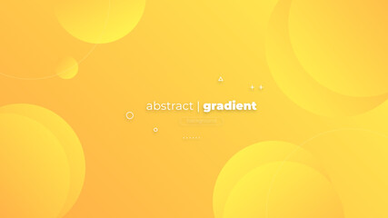 Abstract Modern Background with Retro Memphis Motion Round Circle Lines Element and Yellow Gradient Color