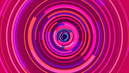 Abstract circle pink neon future technology background.