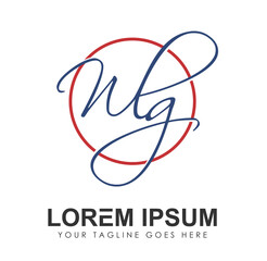 WLG Monogram Logo Initial Letters