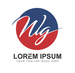 WLG Monogram Logo Initial Letters
