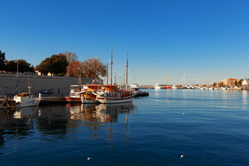 Fototapeta na wymiar View of marine in Zadar, Croatia