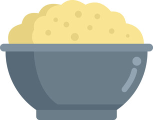 Mash potato meal icon flat vector. Dish food. Farm cooked isolated