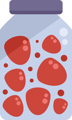 Canned fruit icon flat vector. Food pickle. Cook product isolated