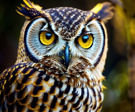 close up portrait of a beautiful owl, animal, background, beak, bird, brown, carnivore, close, closeup, eagle, eye, eyes, face, feather, head, hunter, looking, nature, close up portrait of a beautiful