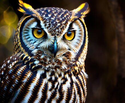 close up portrait of a beautiful owl, animal, background, beak, bird, brown, carnivore, close, closeup, eagle, eye, eyes, face, feather, head, hunter, looking, nature, close up portrait of a beautiful