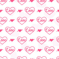 Pink Sweet Love Spring Day Vector Seamless Pattern