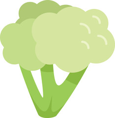 Food brocoli icon flat vector. Plant salad. Vegetable plant isolated