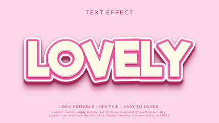 Lovely valentine editable text effect