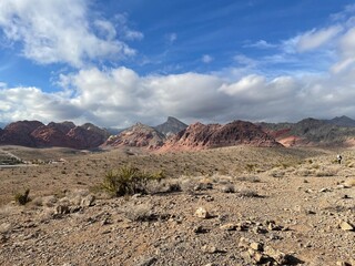 desert landscape with blue sky