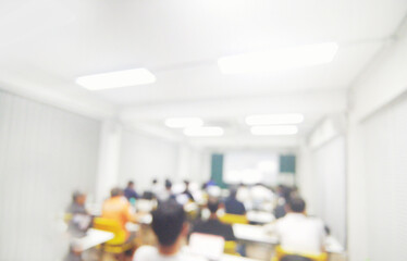 Blur background seminar business event in auditorium  hall convention audience presentation meeting...