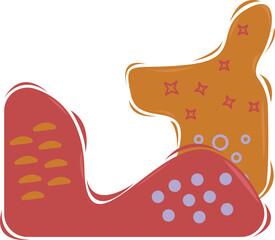 Boho Style Abstrack background Hand Draw