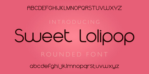 font vector, rounded font, design, alphabet vector