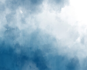 水彩風の雲のイラスト　背景