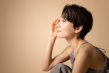 Fototapeta premium Beauty image that seems easy to use in the spring and summer of bronze. 