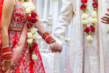 Indian couple's holding hands