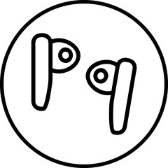 Headset silhouette icon on white background..eps