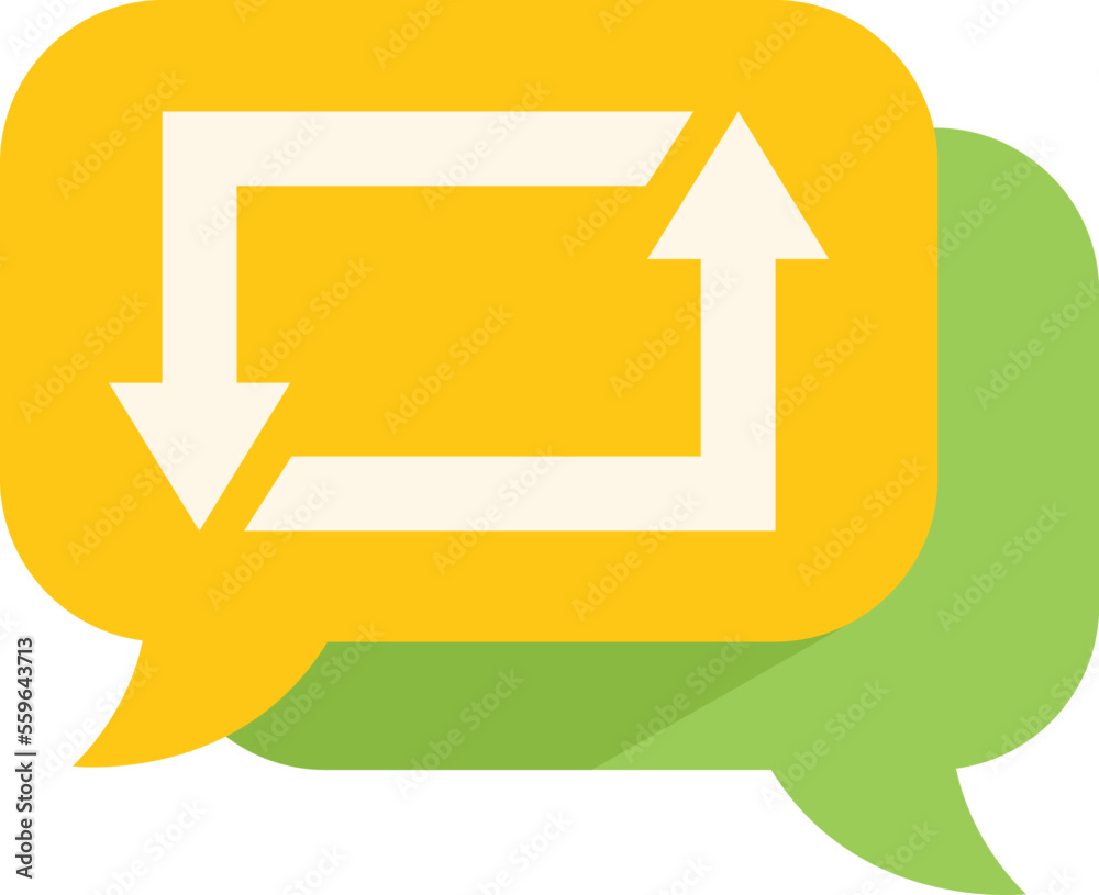 Poster repost market icon flat vector. chart data. list computer isolated