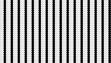 outline Silhouette braided rope seamless pattern