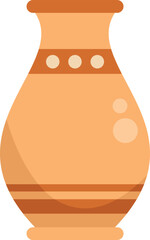 Amphora vase icon flat vector. Old pottery. Water glass isolated