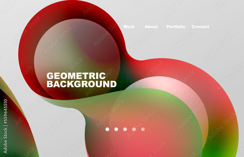Fototapete Abstract liquid background for your landing page design. Web page for website or mobile app wallpaper