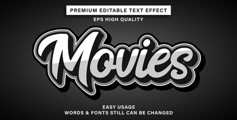 Editable text effect movies