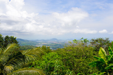 Fototapeta na wymiar View on Phuket island from the hill
