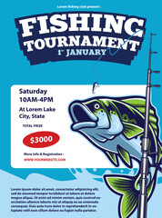 largemouth bass fish poster tournament