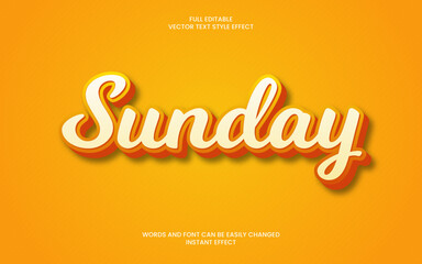 Sunday Text Effect