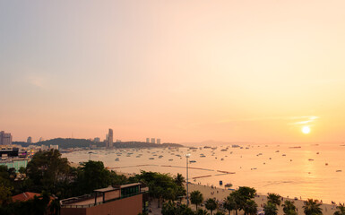 The most beautiful Viewpoint Pattaya Beach in Pattaya city Chonburi,Thailand.