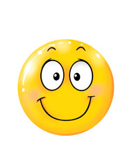 round cartoon face  and various shapes show facial expressions and emotions