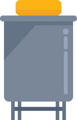 Bucket product icon flat vector. Milk production. Good food isolated