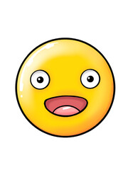 round cartoon face  and various shapes show facial expressions and emotions