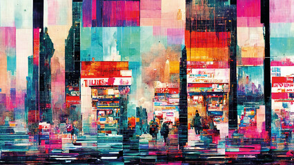 Times Square (74.2) - obrazy, fototapety, plakaty