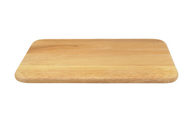 Wooden kitchen board on white background