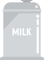Milk pot icon flat vector. Cheese production. Dairy process isolated