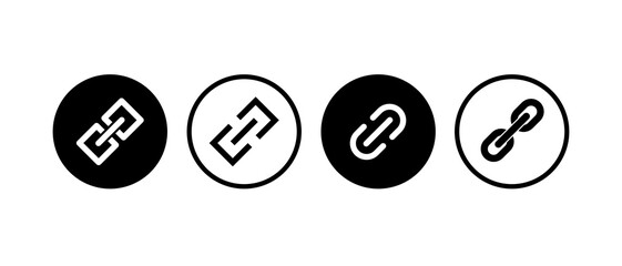 Internet URL or webpage url link icon. Link icon in black style.