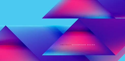 Dynamic triangle design with fluid gradient colors abstract background